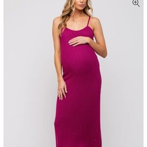 Pinkblush Pink Sleeveless Spaghetti Strap Slip Maxi Dress